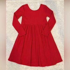 Old Navy Girls Ribbed Red Long Sleeve Dress, size M (8)